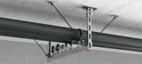 MQS-W seismische hoek Verzinkte steunrailverbinder voor gebruik in versterkte MQ-railstrapeziums voor seismische toepassingen Toepassingen 1