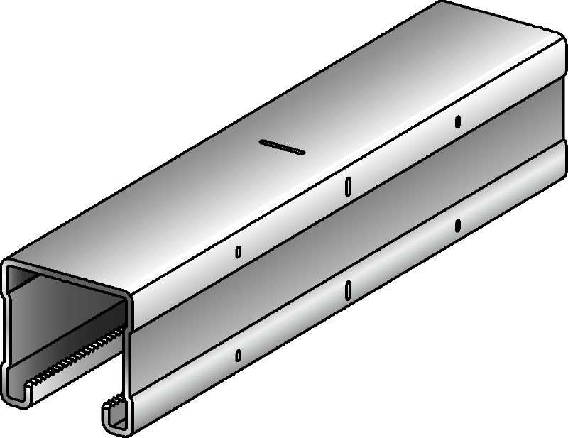 MQ-41 U Verzinkte 41 mm hoge MQ-rails zonder sleuf voor middelzware toepassingen