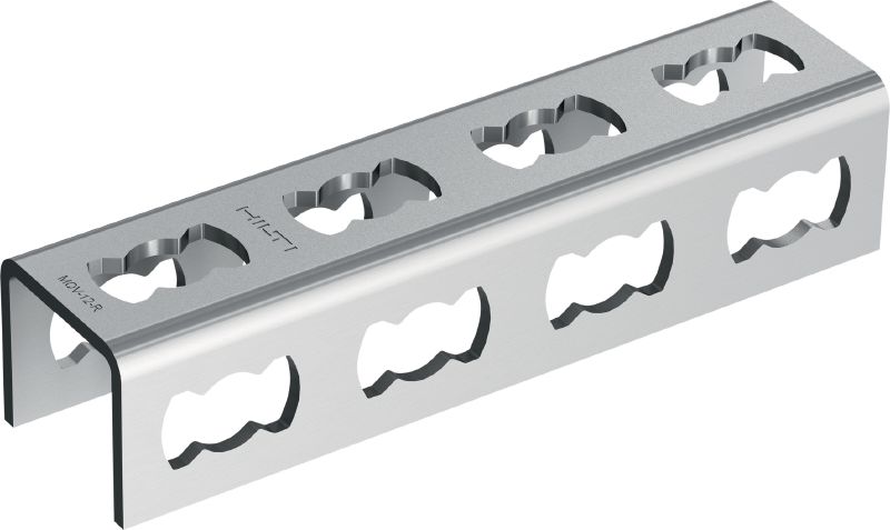 MQV-12-R railverbinder Roestvast stalen (A4) flexibele railverbinder voor gebruik als verlenger voor MQ-rails