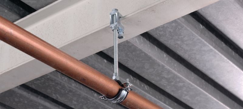 MP-HI buisklem met snelsluiting voor lichte toepassingen (geluidsgeïsoleerd) Premium verzinkte buisklem met snelsluiting voor lichte toepassingen Toepassingen 1