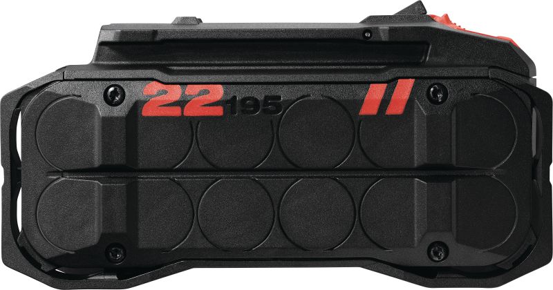 B 22-195 Nuron-accu 22V Li-ion-accu met hoge capaciteit, gebouwd voor betere prestaties en werktijd van Nuron elektrisch gereedschap voor middelzwaar tot zwaar gebruik