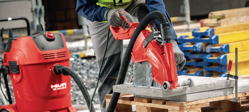 DCH 300-X elektrische doorslijpmachine Natte en droge elektrische diamantslijper – doorslijpdiepte tot 120 mm diep met een blad van 305 mm Toepassingen 1