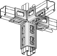 MQV-4/3 D Verzinkte railverbinder voor driedimensionale constructies