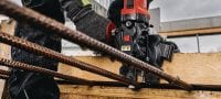 NRC 6-22 accu wapeningsnijder Accu wapeningsnijder voor vonkarm koud zagen van draadstangen en (25 mm / #8) wapening (Nuron accu platform) Toepassingen 3