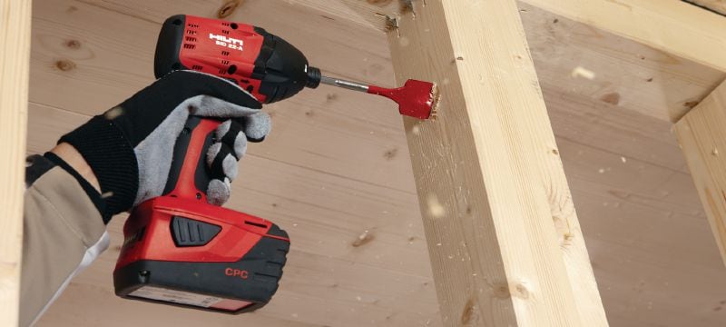 WDB-S speedboorset Speedboorset voor het snelboren van ondiepe gaten in hout Toepassingen 1