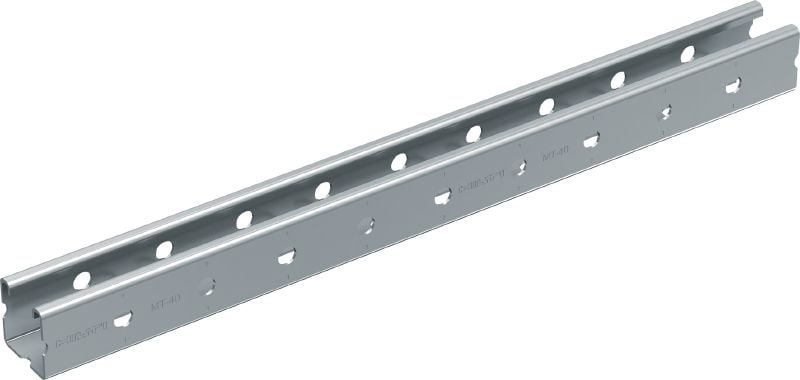 MT-40 C-Rail C-Rail voor middelzwaar gebruik met MT-FL/MT-TL-componenten in binnenruimtes
