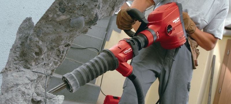 TE DRS-B stofafzuiging Stofafzuiging voor hakwerkzaamheden van beton met de Hilti SDS Max (TE-Y) en TE-S breekhamers Toepassingen 1