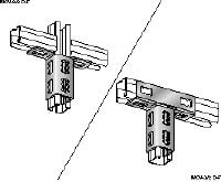 MQV-2D-F railverbinder Thermisch verzinkte (HDG) railverbinder voor tweedimensionale constructies