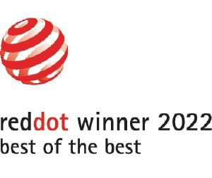                Dit product is bekroond met de "Best of the Best" Red Dot ontwerponderscheiding.            