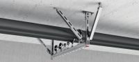 MQS-W seismische hoek Verzinkte steunrailverbinder voor gebruik in versterkte MQ-railstrapeziums voor seismische toepassingen Toepassingen 2