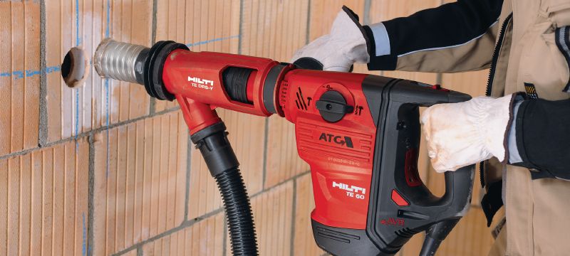 TE DRS-Y-stofafzuiging Stofafzuigingssysteem voor boren en hakken in beton met de Hilti SDS Max (TE-Y)-combihamers Toepassingen 1