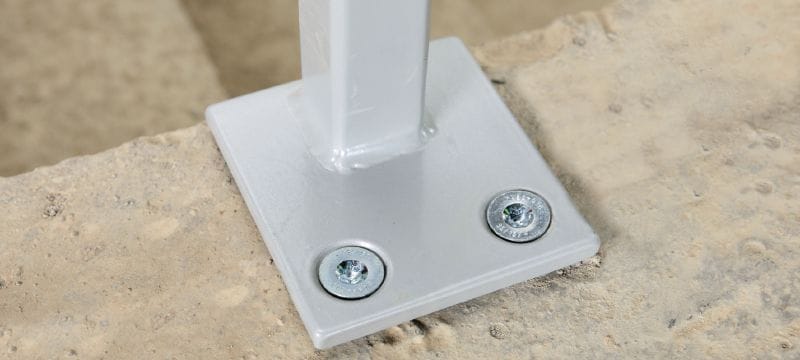HUS4-C-schroefanker Hoogwaardig schroefanker met verzonken kop voor bevestiging aan beton en metselwerk (koolstofstaal) Toepassingen 1