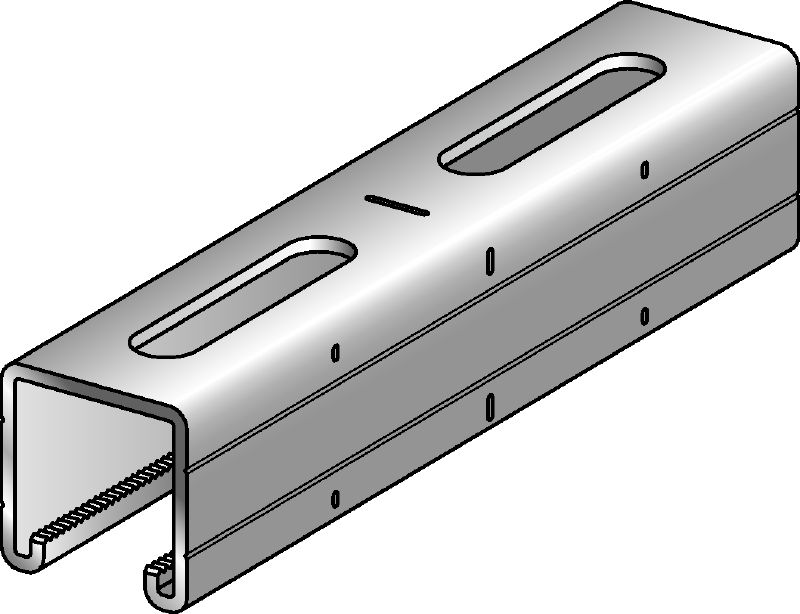 MQ-41/3 rail Verzinkte 41 mm hoge, 3 mm dikke MQ-rails voor middelzware toepassingen