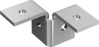 MT-C-T 3D/2 vleugelmontering Dubbele vleugelmontering voor de verbinding van drie schoorkanalen in een 3D structuur