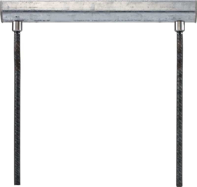 HAC wapeningsrails voor voorkant van platen Instortankerrails in aangepaste maten en lengtes, voor installaties op voorkant van platen