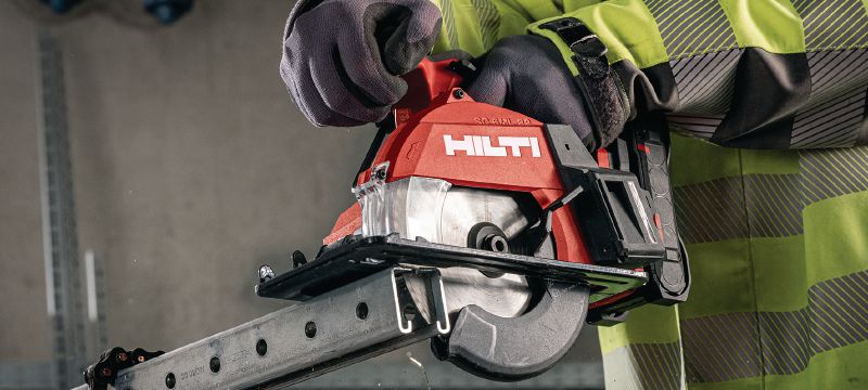 SC 6ML-22 accucirkelzaag voor metaal Metaalzaag op accu voor vonkvrij, extra snel en precies zagen tot 60 mm│2-3/8” diepte (Nuron accu platform) Toepassingen 1