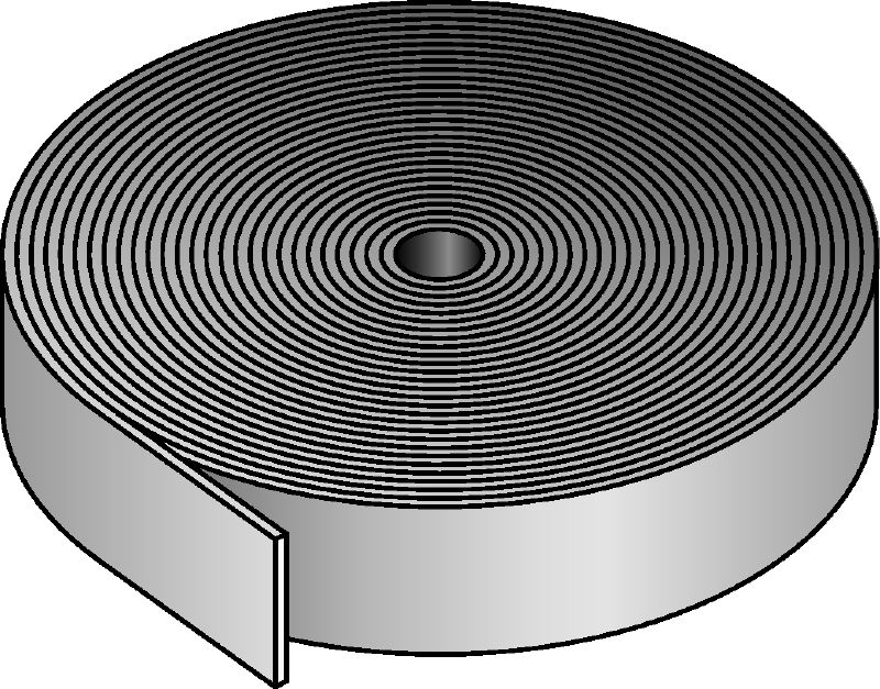 DIN EN 10142 montageband Met kunststof gecoate montageband conform DIN EN 10142 voor snelle installatie van buizen