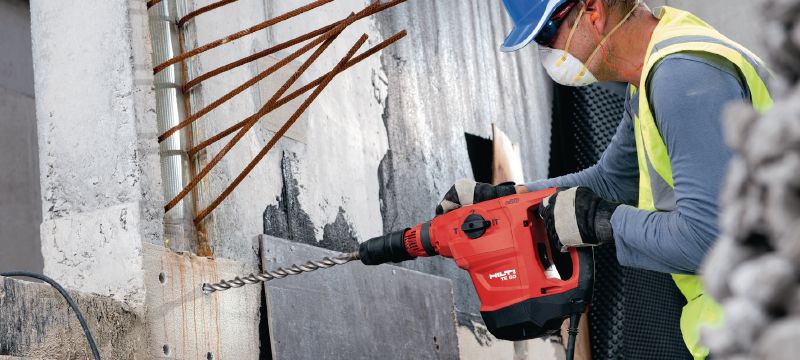 TE 60-AVR combihamer Veelzijdig en krachtige SDS-max (TE-Y) combihamer voor zwaar boren en hakken in beton, met Active Vibration Reduction (AVR) Toepassingen 1