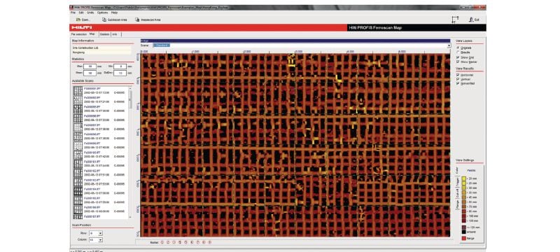 PROFIS Ferroscan MAP PC-software Toepassingen 1