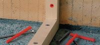 HRD-C kunststof kozijnanker Voorgemonteerd kunststof anker voor beton en metselwerk met schroef (koolstofstaal, verzonken kop) Toepassingen 3