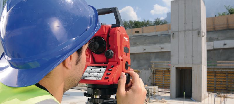 POS 15 total-station voor de bouw Nauwkeurige Total Station voor de bouw, bediening door twee personen met nauwkeurige hoekmeting tot 5 graden Toepassingen 1