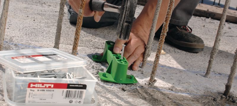 X-HN handaangedreven betonnagels Handslagnagels voor gebruik in beton Toepassingen 1
