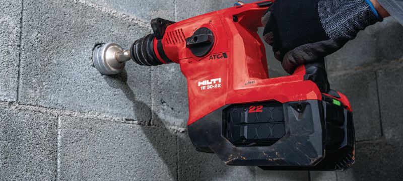 TE 30-22 accuboorhamer Krachtige SDS Plus (TE-C) accuboorhamer met Active Torque Control (ATC) en Active Vibration Reduction (AVR) voor boren en beitelen in beton (Nuron accuplatform) Toepassingen 1