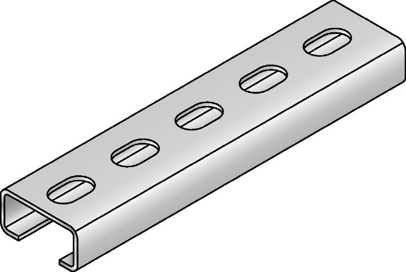 ME-15-F-ankerrail thermisch verzinkt Thermisch verzinkte (HDG) installatierail gebruikt met Hilti-stijgbeugelklemmen om lichte kabels te bevestigen
