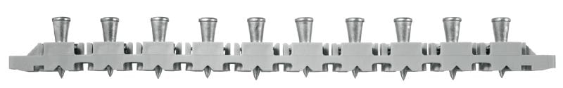 X-ENP MXR beplatingsbevestiging voor metaal (op strip) Nagels op strip voor het bevestigen van metalen dakplaten op stalen constructies met staande kruitschiethamer