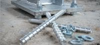 HUS4-A-schroefanker Krachtig schroefanker met draadkop voor bevestiging aan beton en metselwerk (koolstofstaal) Toepassingen 1