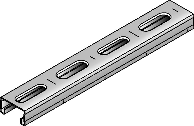 MM-C-16 Verzinkte 16 mm hoge MM-steunrails voor lichte toepassingen