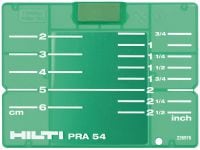 Doelplaat PRA 54 (CM/IN) 