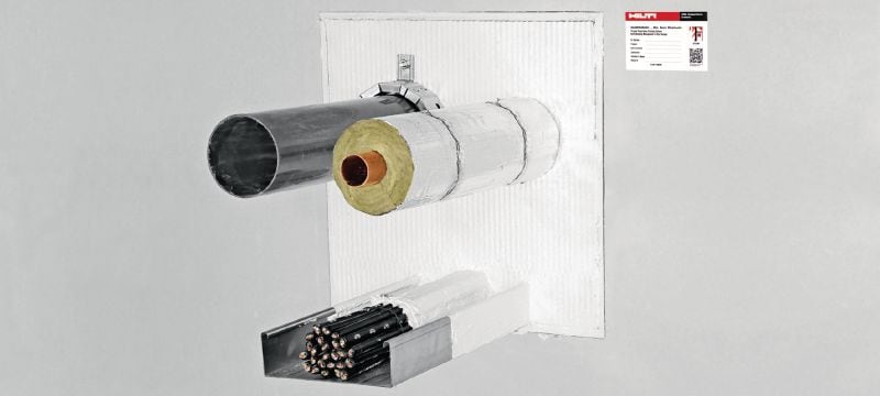 Brandwerende CFS-CT coating Brandwerend gecoat boardsysteem met vele goedkeuringen om gemiddelde tot grote openingen af te dichten Toepassingen 1