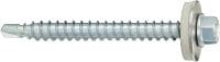 S-MDW71S zelfborende metalen schroeven Zelfborende schroef (A2 rvs) met ring van 22 mm voor de bevestiging van staal en aluminium op hout