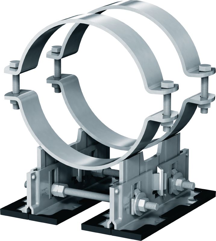 MP-PS 4-2 Buisschoen Outdoor coated (OC) buisschoen met hoogte- en hellingverstelling voor zware industriële toepassingen met buitendiameter van 217-610 mm (8 tot 24)