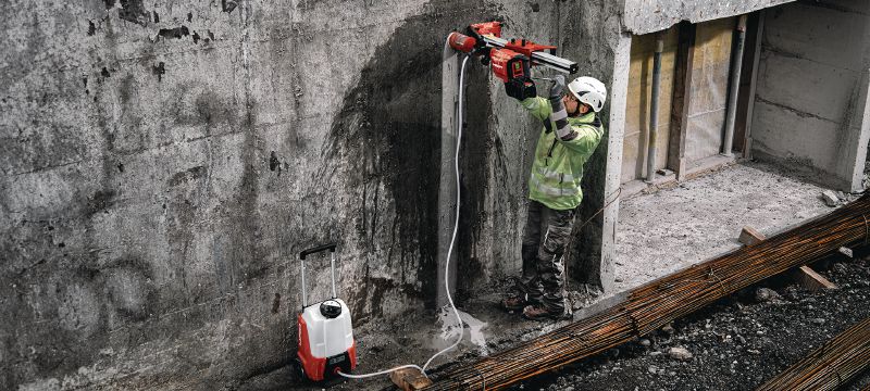 DD 150-U-22-accu-diamantboor Accu-diamantboormachine voor handmatig boren of statiefgebaseerd boren vanaf 52-162 mm (2 - 6-3/8) in beton of tot 252 mm (10) in metselwerk (Nuron-accu) Toepassingen 1