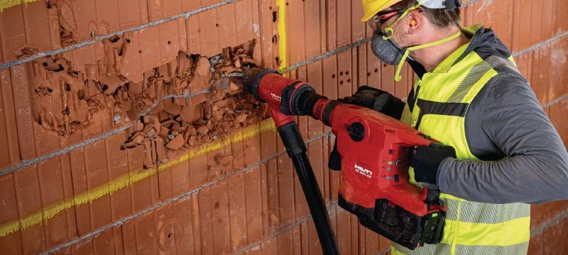 TE 500-22 SDS-Max accu-hakhamer SDS Max (TE-Y) hakhamer op accu voor hakken in beton of metselwerk, met Active Vibration Reduction (Nuron-accuplatform) Toepassingen 1