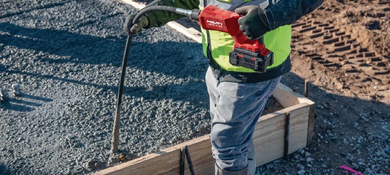 NCV 4-22 trilnaald op accu Handbediende trilnaald op accu met koolborstelloze motor voor verdichting van kleine storthoeveelheden (Nuron-accuplatform) Toepassingen 1