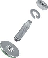 S-BT-EF HC schroefbout Schroefdraadbout (koolstofstaal, metrische schroefdraad) voor elektrische verbindingen op staal in licht corrosieve omgevingen, aanbevolen maximale doorsnede van de verbonden kabel 120 mm²