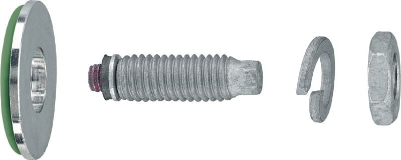 S-BT-EF HC schroefbout Schroefdraadbout (koolstofstaal, metrische schroefdraad) voor elektrische verbindingen op staal in licht corrosieve omgevingen, aanbevolen maximale doorsnede van de verbonden kabel 120 mm²