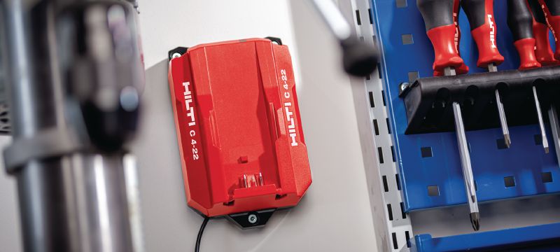 C 4-22 Nuron compacte lader Compacte lader voor alle Hilti Nuron accu's Toepassingen 1