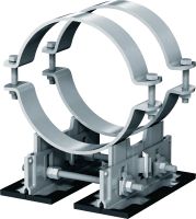 MP-PS 4-2 Buisschoen Outdoor coated (OC) buisschoen met hoogte- en hellingverstelling voor zware industriële toepassingen met buitendiameter van 217-610 mm (8 tot 24)