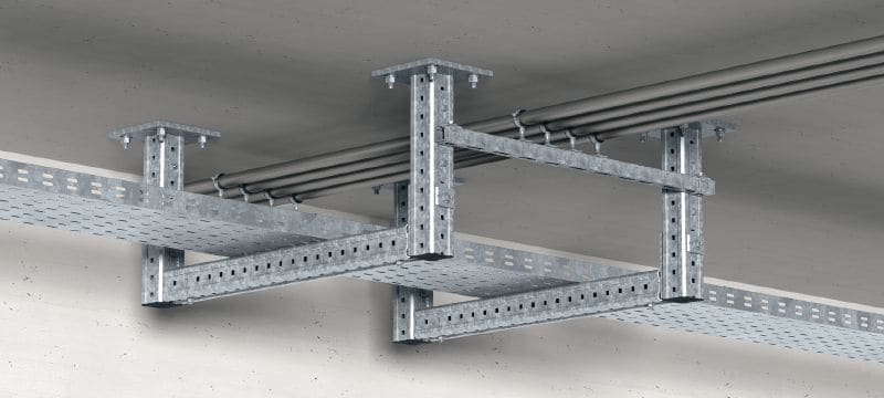 MIC-MI/MQ-X Thermisch verzinkte (HDG) verbinder voor de haakse bevestiging van MQ-profielen aan MI-draagbalken Toepassingen 1