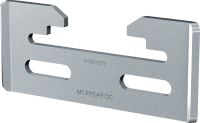 MT-FPS-FF verbinder voor bevestigingspunt Buiten gecoate console voor de bevestiging van MP-PS buisschoenen aan Hilti MT modulaire draagbalken als bevestigingspunt in licht corrosieve omgevingen