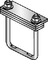 MIC-PS/MIC-PSP Thermisch verzinkte (HDG) verbinder voor de bevestiging van buisschoenen aan MI-draagbalken voor zware toepassingen met expansie