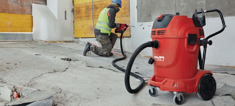 VC 60M-X M-klasse stofafzuiger Zeer krachtige stofafzuiger voor aansluiting met elektrisch gereedschap en opruimwerkzaamheden op de bouwplaats (nat en droog), 60L-tank Toepassingen 1