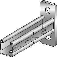 MQK-41-F console Thermisch verzinkte (HDG) console met 41 mm hoog enkel MQ-veerprofiel voor middelzware toepassingen