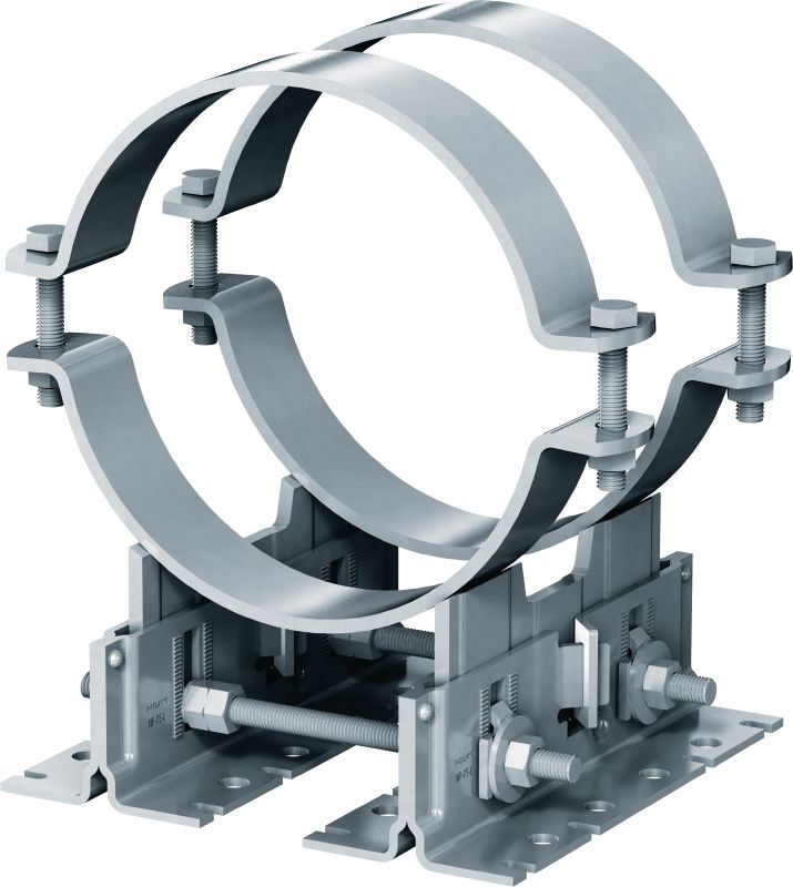MP-PS 4-2 Buisschoen Outdoor coated (OC) buisschoen met hoogte- en hellingverstelling voor zware industriële toepassingen met buitendiameter van 217-610 mm (8 tot 24)