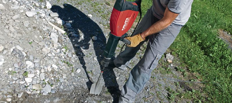 TE-S SP kleispadebeitels Extrascherpe TE-S kleispadebeitels voor het sneller en nauwkeuriger breken van hardverpakt grind of vuil Toepassingen 1