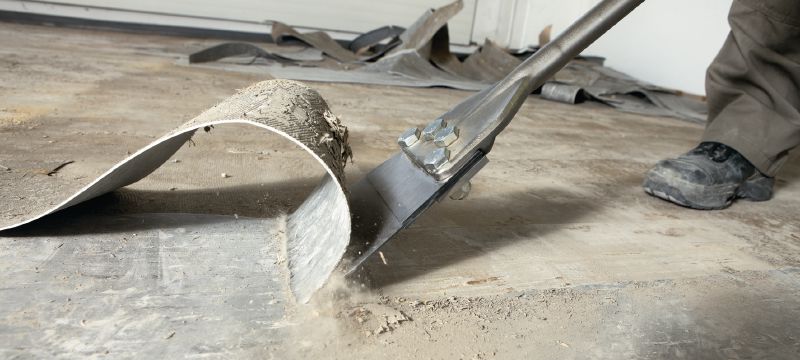 TE-Y FS vloerschrapers Extrascherpe SDS max (TE-Y) vloerschraapbeitels voor het verwijderen van vloeren en coatings met sloopgereedschap Toepassingen 1
